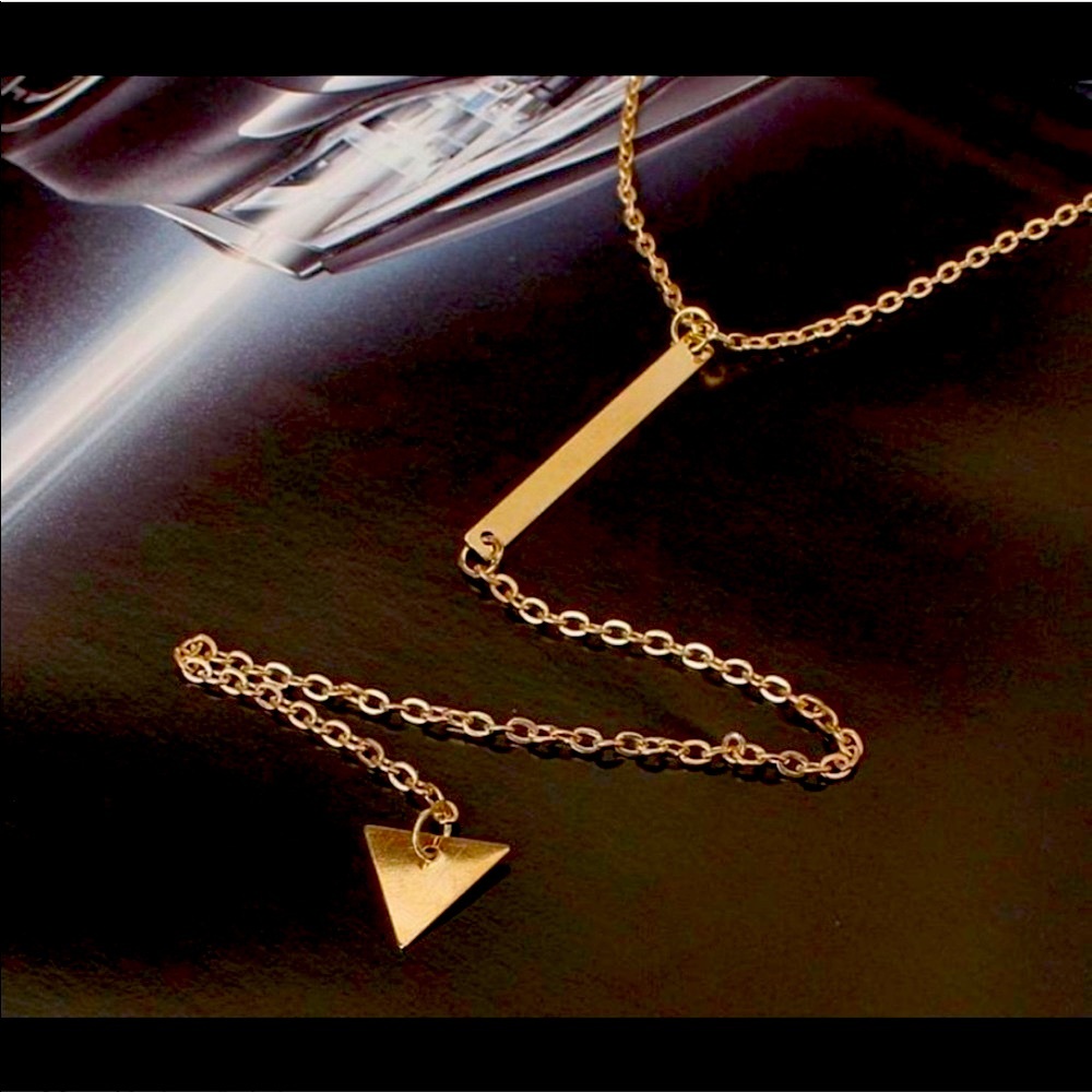 Classic Long Gold Chain Bar & Arrow Necklace🌵